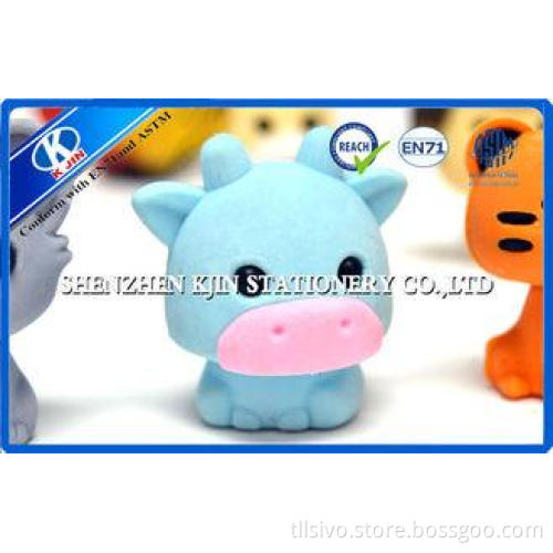 Chinese Zodiac 3D Cartoon Kids Erasers With OEM Logo , TPR